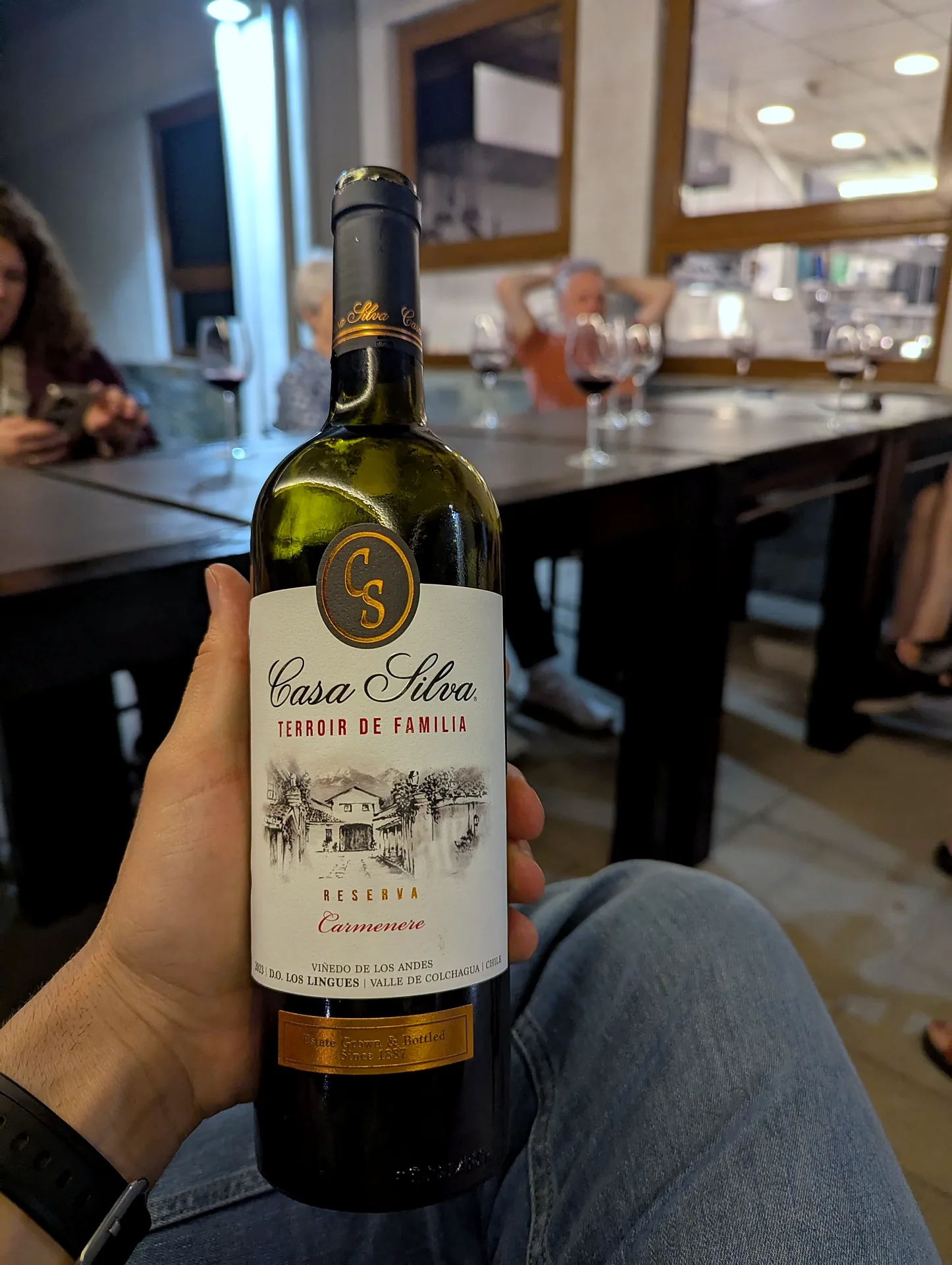 Degustação de Carménère Reserva da Casa Silva em um passeio pelo Vale de Colchagua