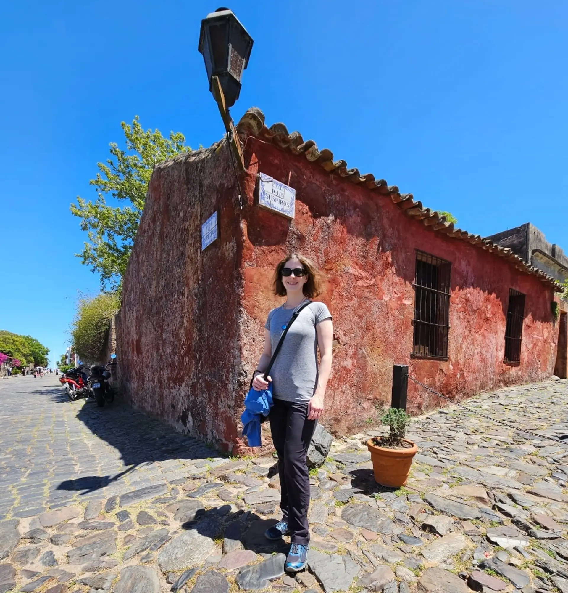 Cobblestone street in the historic quarter of Colonia del Sacramento, Uruguay