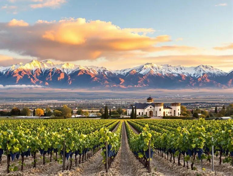 Maipo Valley vineyards near Santiago, Chile