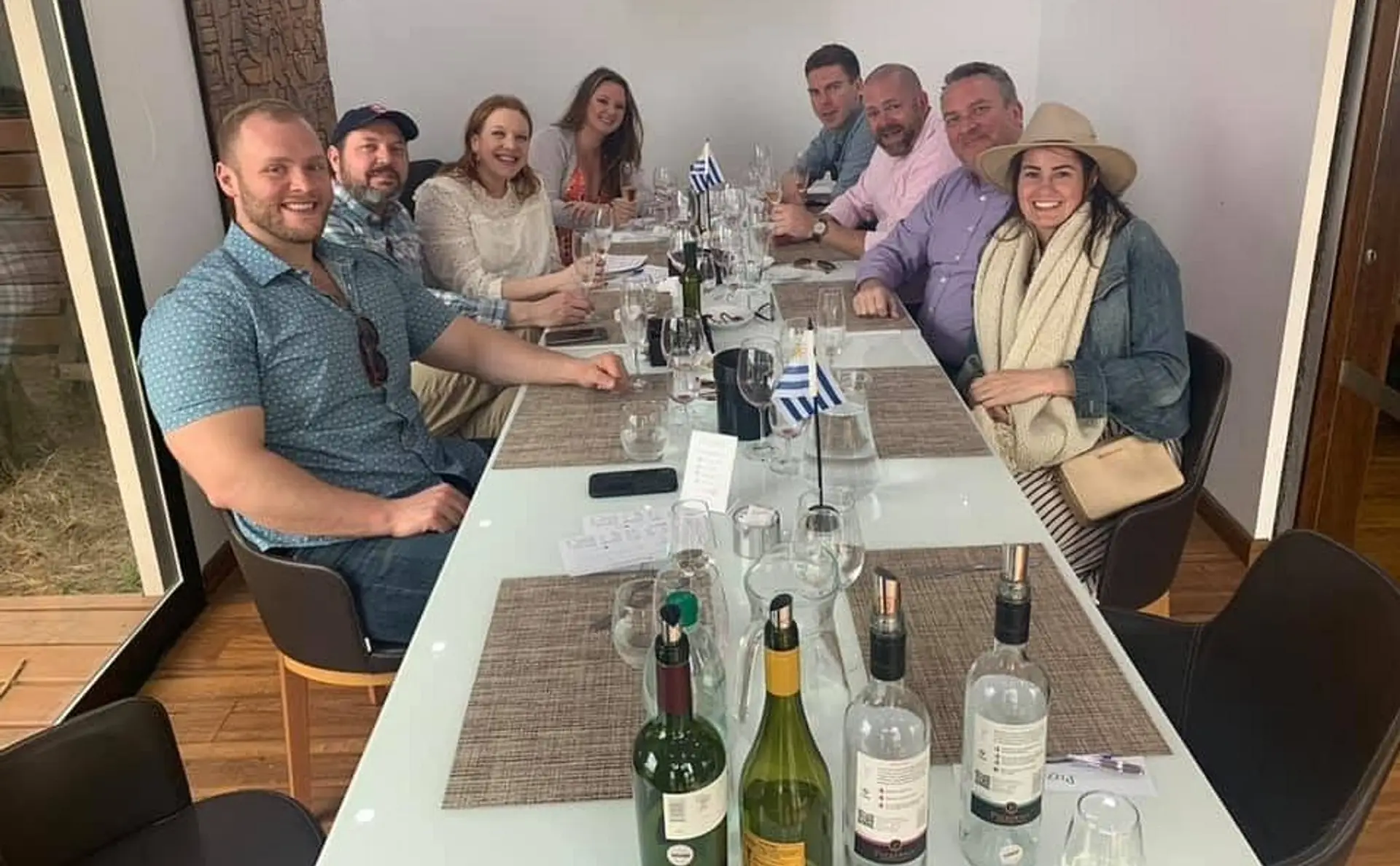 Guests enjoying a winery lunch with Tannat near Montevideo, Uruguay